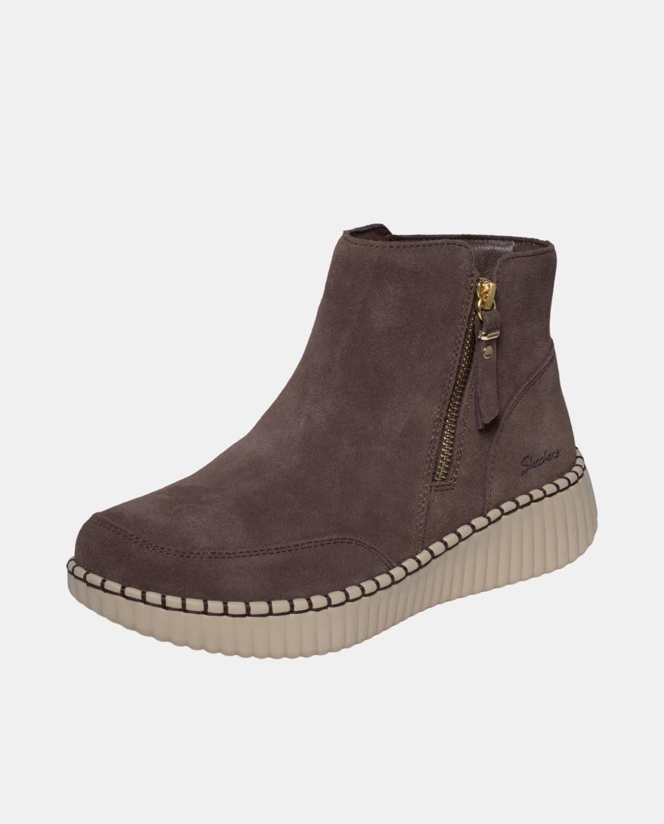 Botins Casual com Fecho de Correr e Proteção contra Água e Manchas Castanho-escuro-2