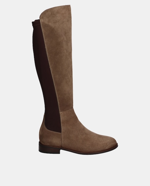 Imagem 0 de Botas Rasas de Cano Alto Elástico com Biqueira Redonda - Preto