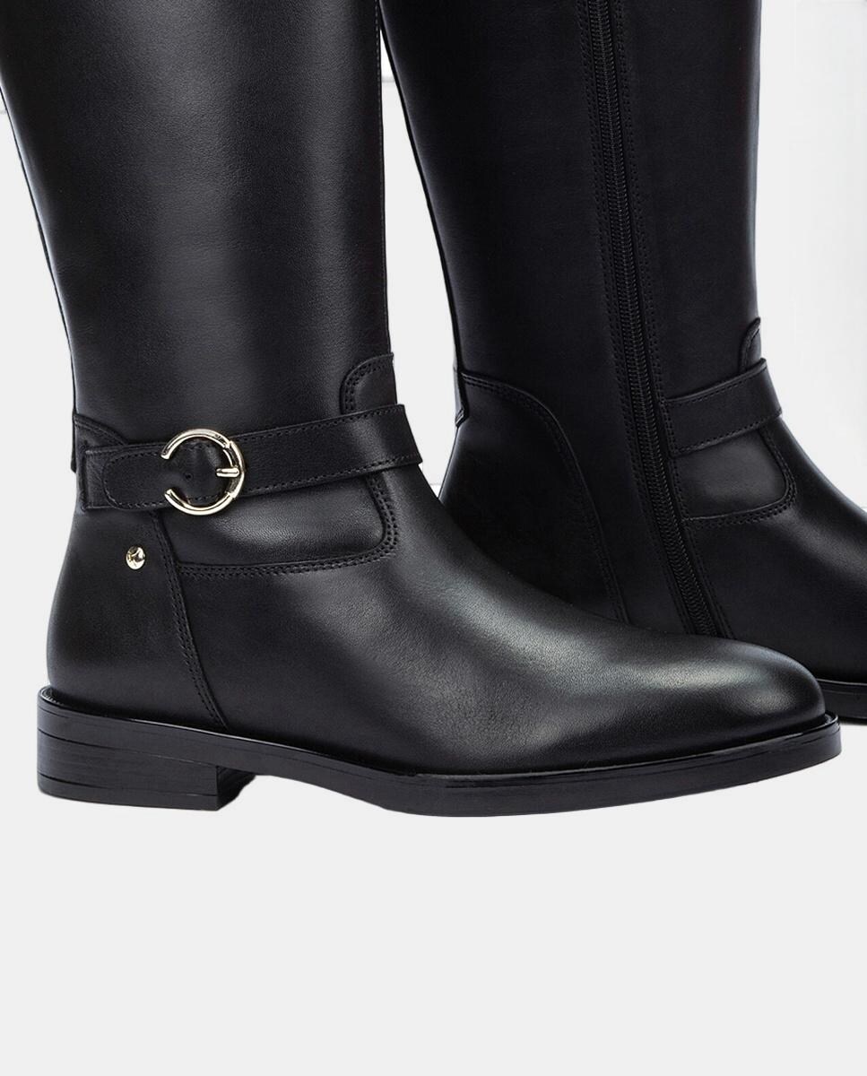 Botas em Pele - Preto Preto-4