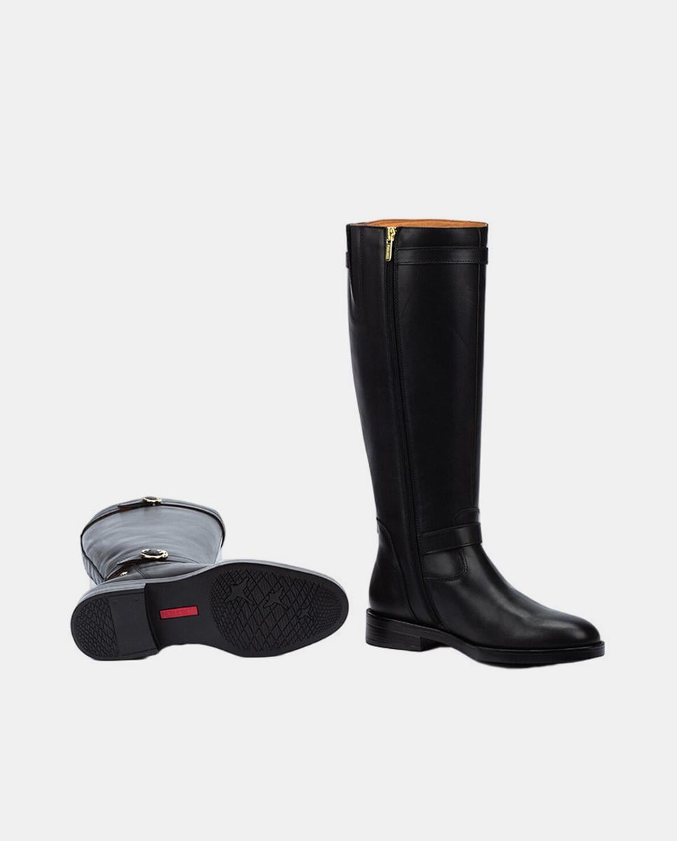 Botas em Pele - Preto Preto-5