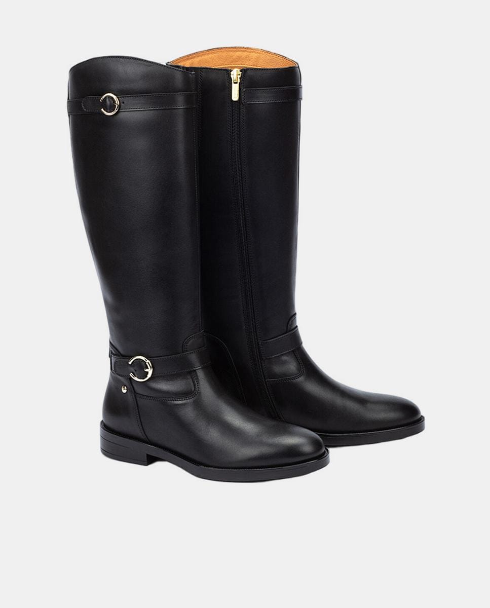Botas em Pele - Preto Preto-6