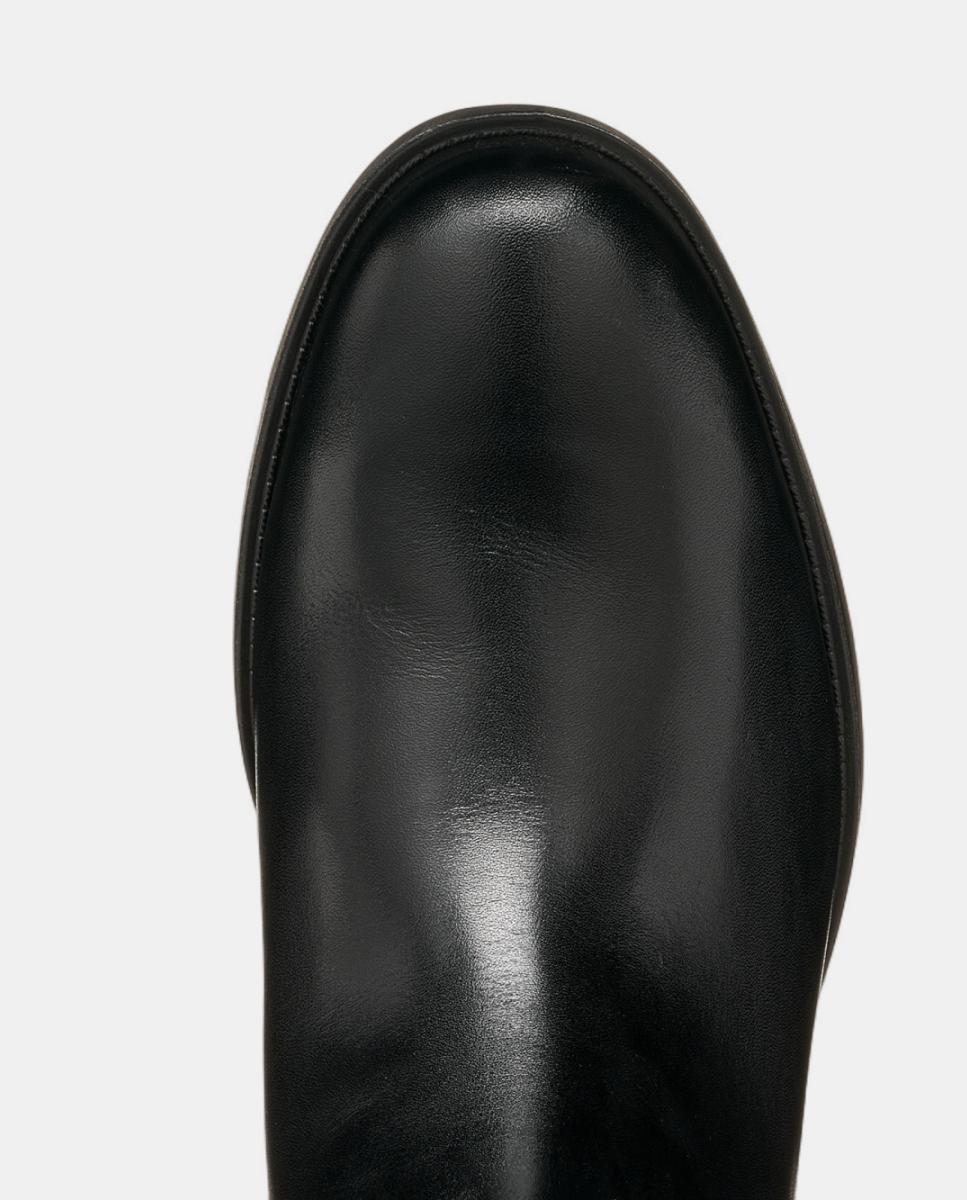 Bota alta de señora en piel lisa - Geox - Negro Negro-5
