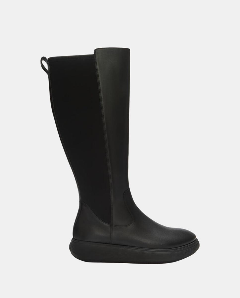 Bota de mujer de piel Iqushion Comff de caña alta - FitFlop - Negro Negro-1