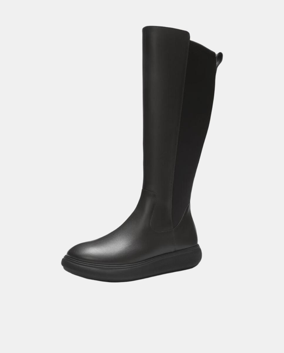 Bota de mujer de piel Iqushion Comff de caña alta - FitFlop - Negro Negro-4