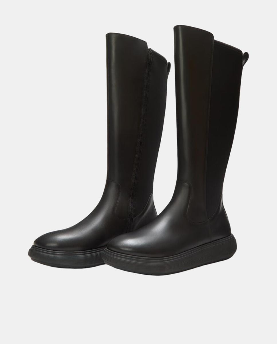 Bota de mujer de piel Iqushion Comff de caña alta - FitFlop - Negro Negro-5