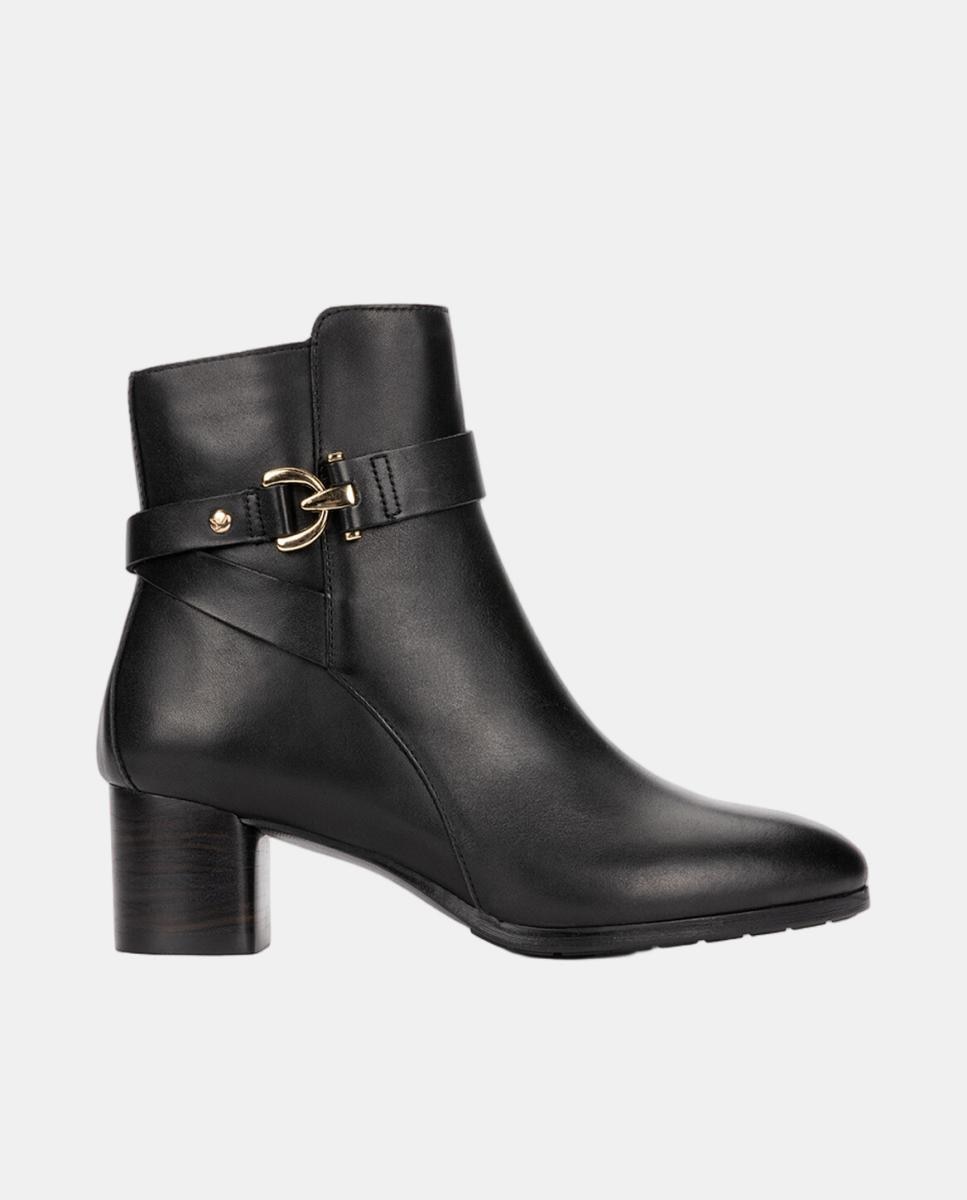 Botines de tacón de mujer de piel con cremallera - Pikolinos - Negro Negro-1