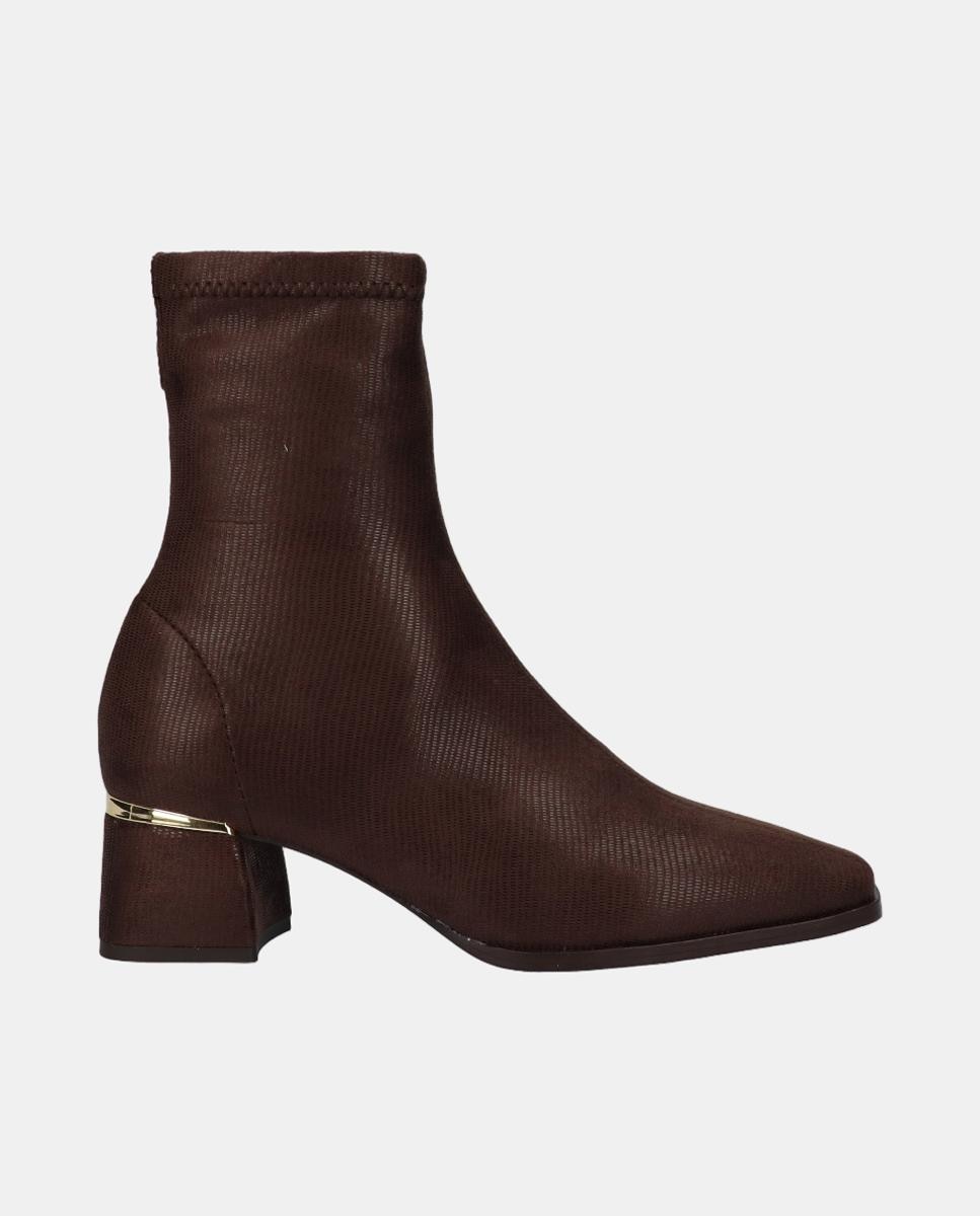 Imagem 0 de Botins de licra com salto medio