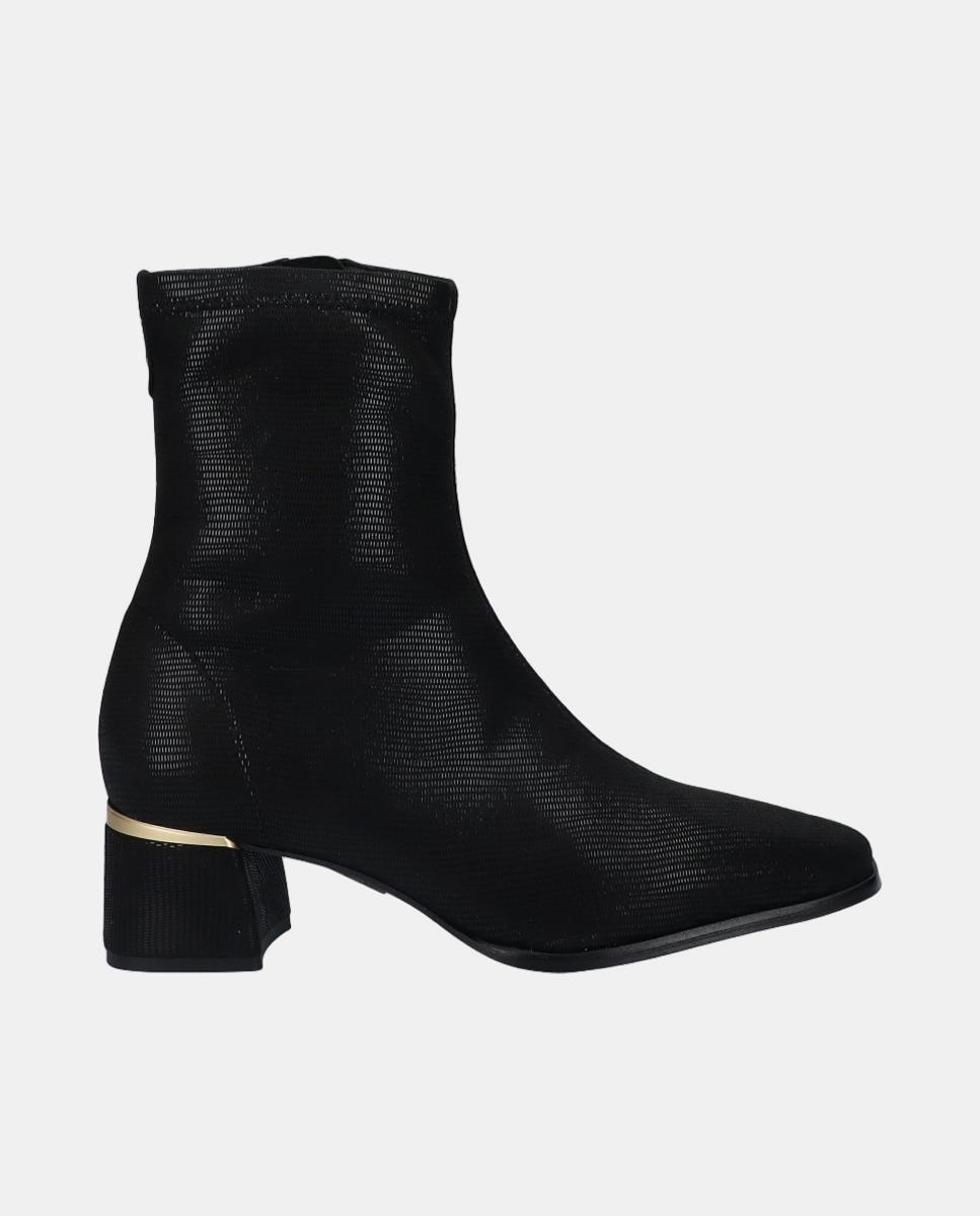 Imagem 0 de Botins de licra com salto medio