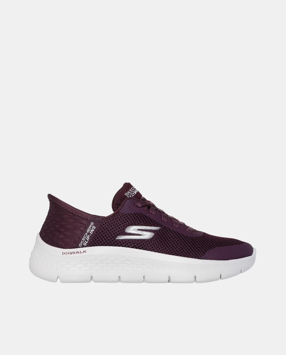 Sapatilhas Slip-in: GO WALK Flex Baixas Tipo Running em Malha Beringela-1