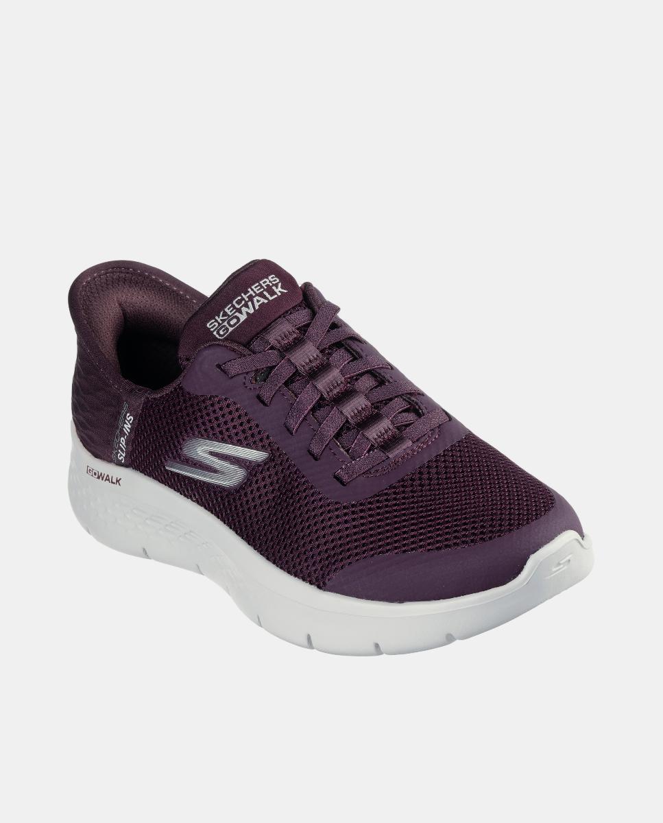 Sapatilhas Slip-in: GO WALK Flex Baixas Tipo Running em Malha Beringela-2