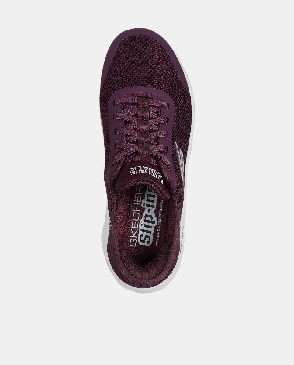 Sapatilhas Slip-in: GO WALK Flex Baixas Tipo Running em Malha Beringela-3