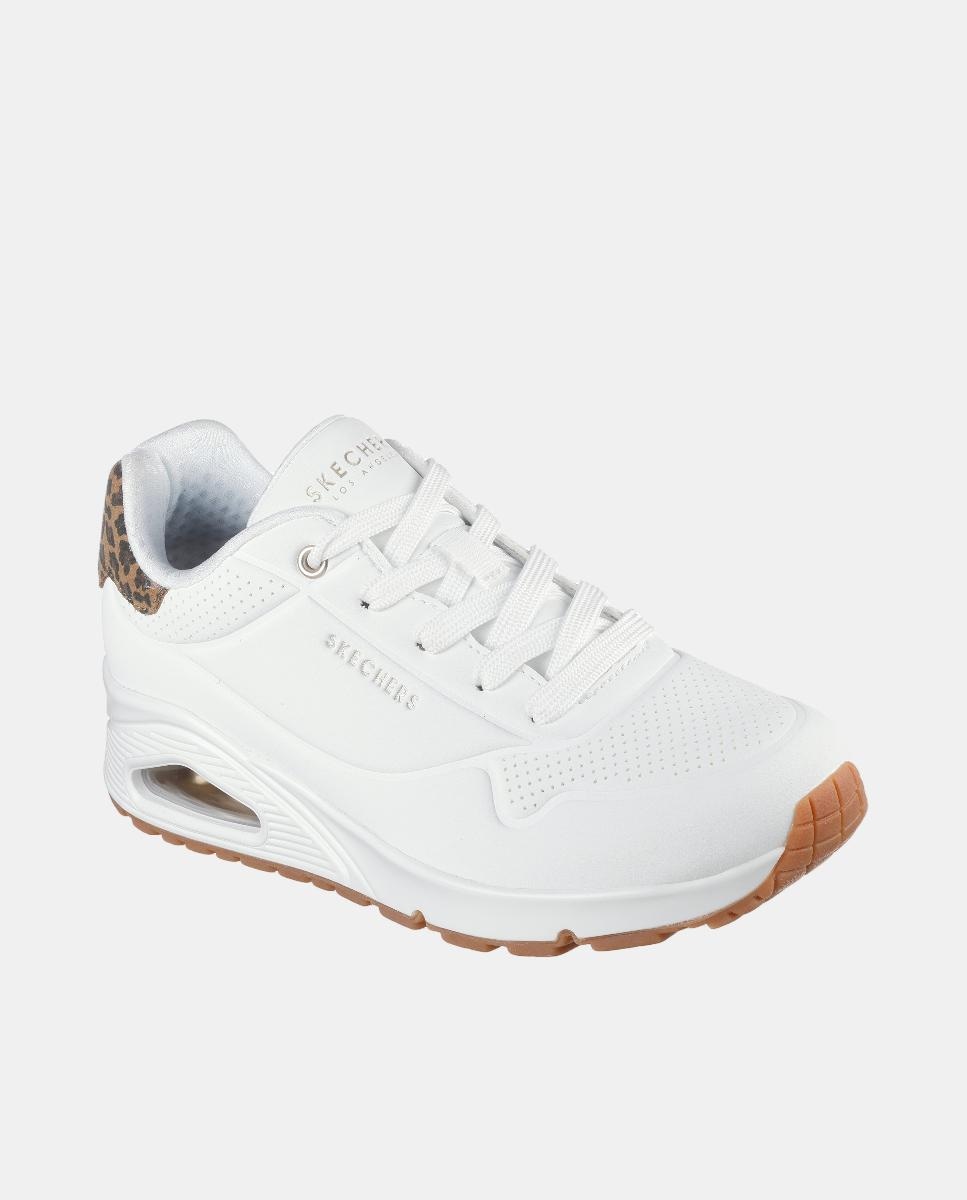 Sapatilhas em Pele com Câmara de Ar Branco-2