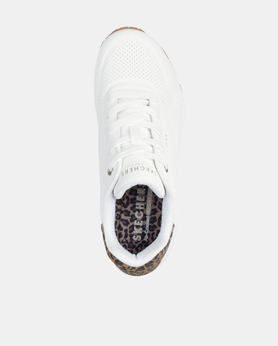 Deportivo mujer piel y camara de aire - Skechers - Blanco Blanco-3