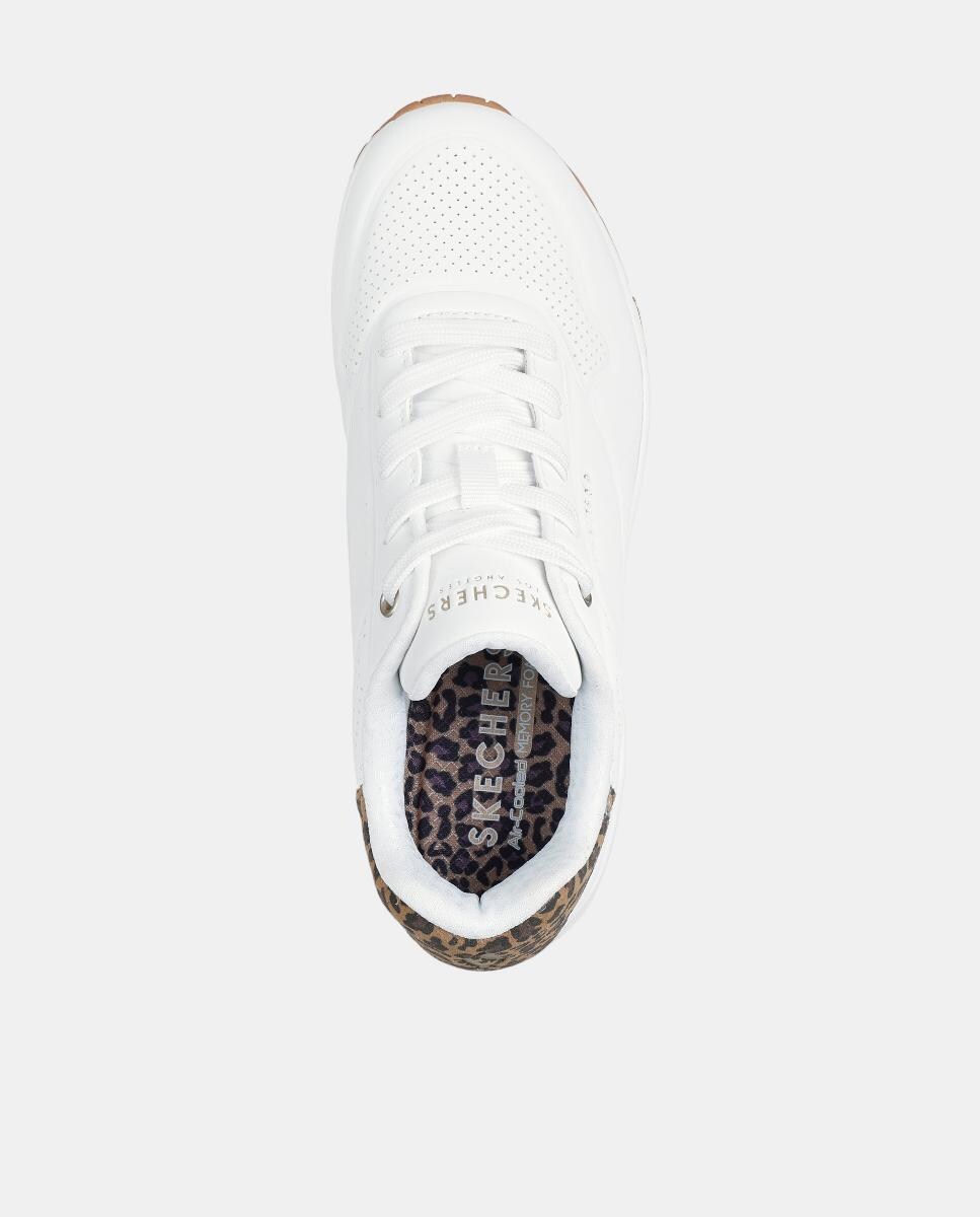 Sapatilhas em Pele com Câmara de Ar Branco-3