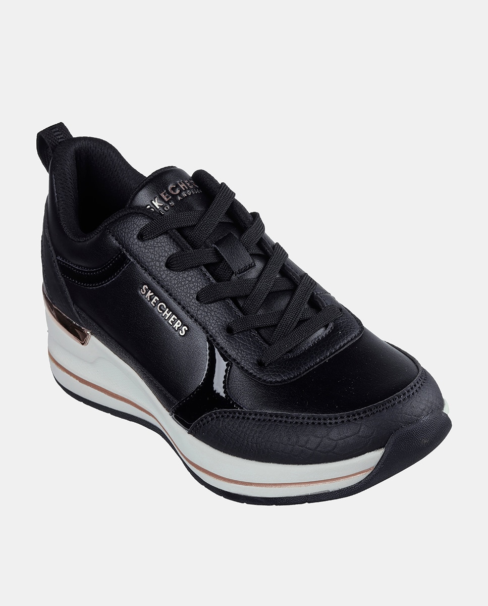 Deportivo casual con cuña - Skechers - Negro Negro-2