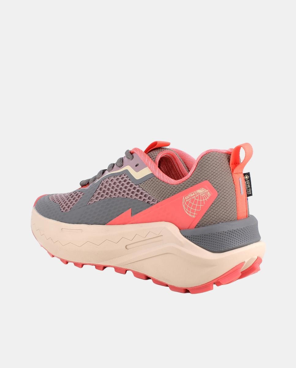 Sapatilhas em Tecido e PU com Forro Goretex Invisible Fit e Atacadores Rosa-3