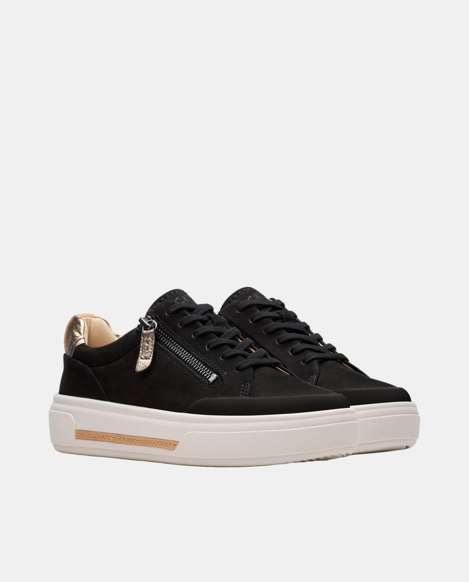 Sapatilhas Hollyhock Zip em Nobuck com Sola EVA Preto-2