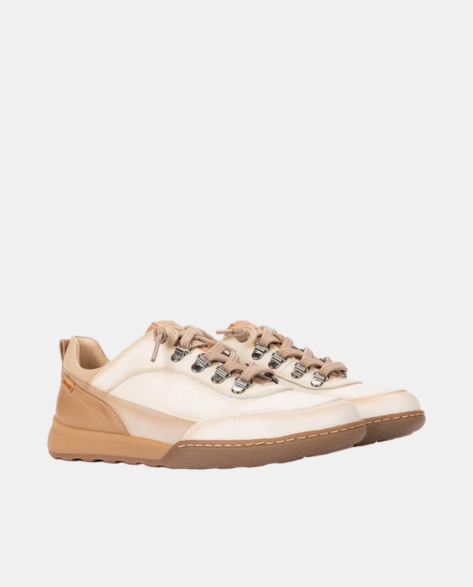 Zapatillas de mujer de piel con plantilla Memory Foam extraíble - Pikolinos - Blanco Blanco-2