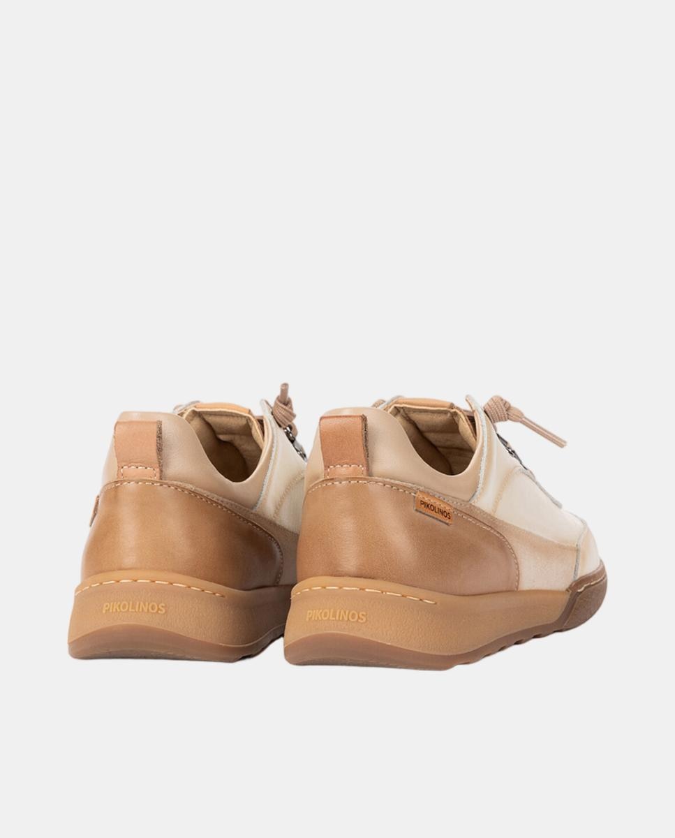 Zapatillas de mujer de piel con plantilla Memory Foam extraíble - Pikolinos - Blanco Blanco-3