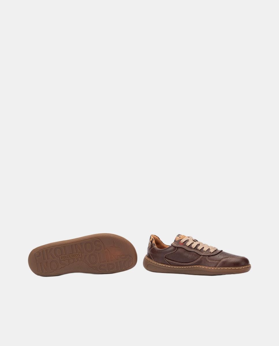 Zapatillas de piel Barefoot unisex en color - Pikolinos - Marrón oscuro Marrón oscuro-5