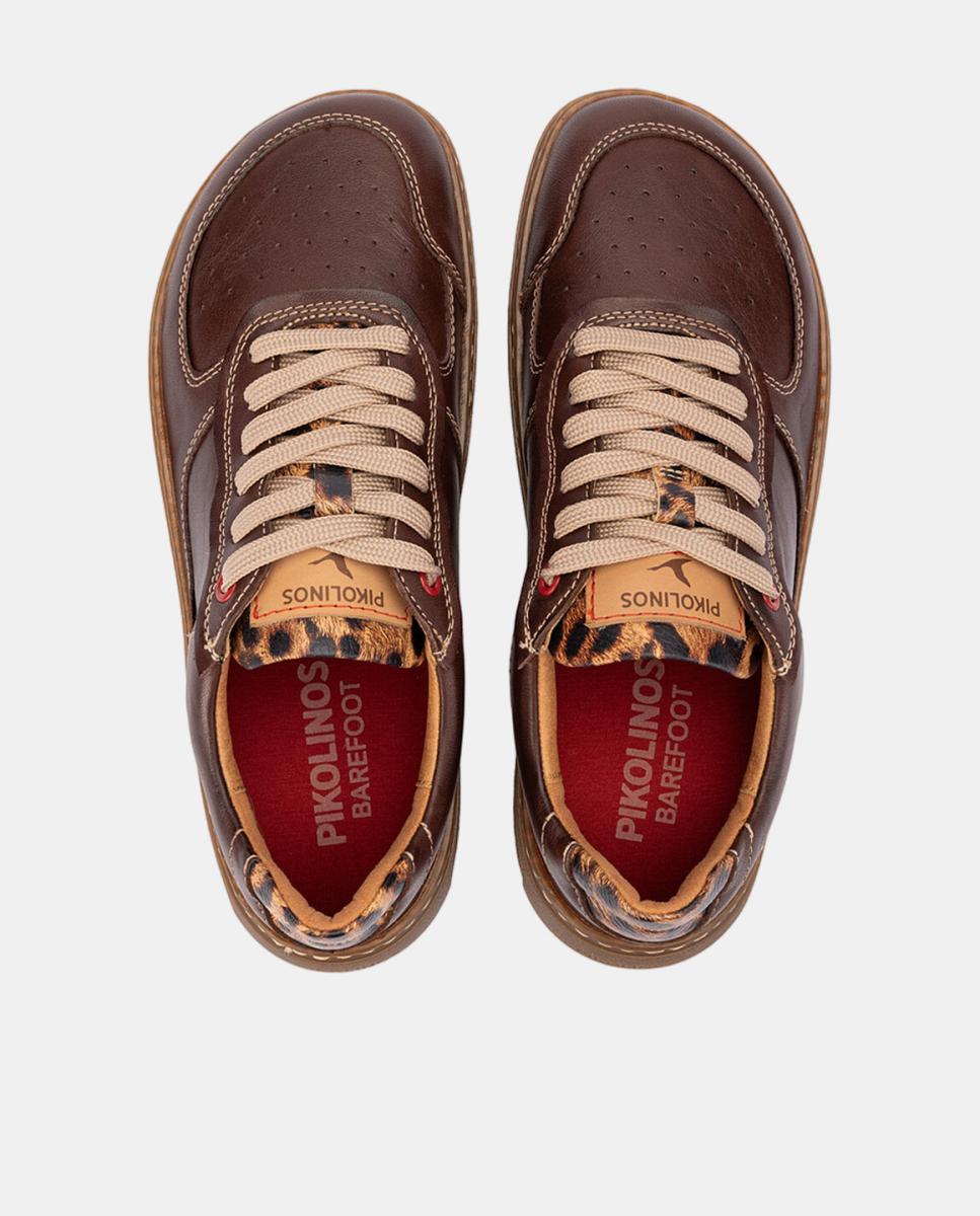Zapatillas de piel Barefoot unisex en color - Pikolinos - Marrón oscuro Marrón oscuro-6