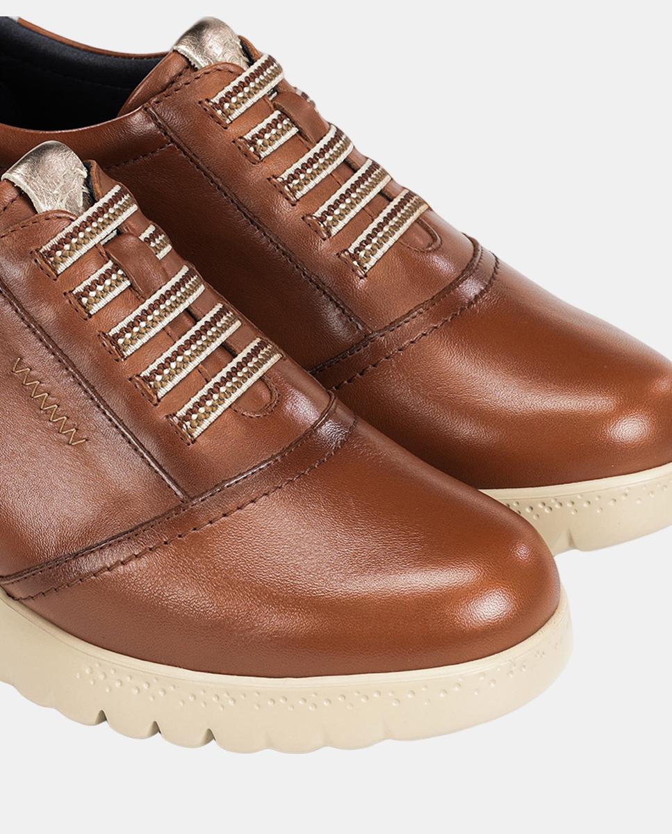 Sapatos em Pele com Fecho de Elásticos Couro-6
