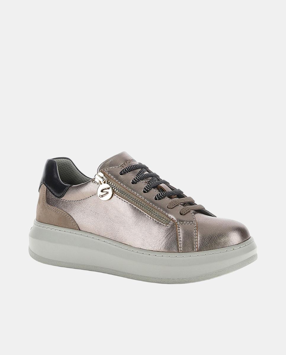 Deportivo de mujer tipo casco con cremallera - Stonefly - Plata Plata-2