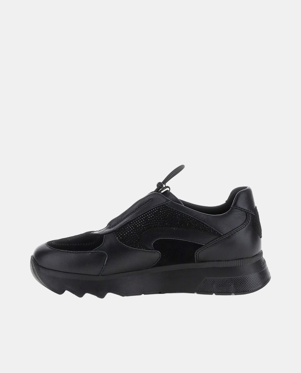 Deportivo de mujer con cordones elásticos y piso dentado - Stonefly - Negro Negro-3