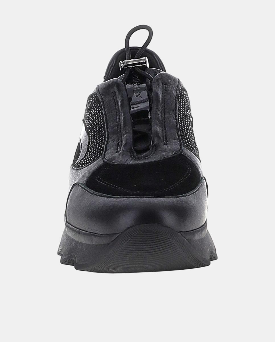 Deportivo de mujer con cordones elásticos y piso dentado - Stonefly - Negro Negro-4