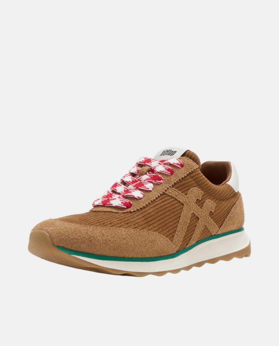 Deportiva de mujer Retro FF cord de piel y pana - FitFlop - Marrón chocolate Marrón chocolate-2