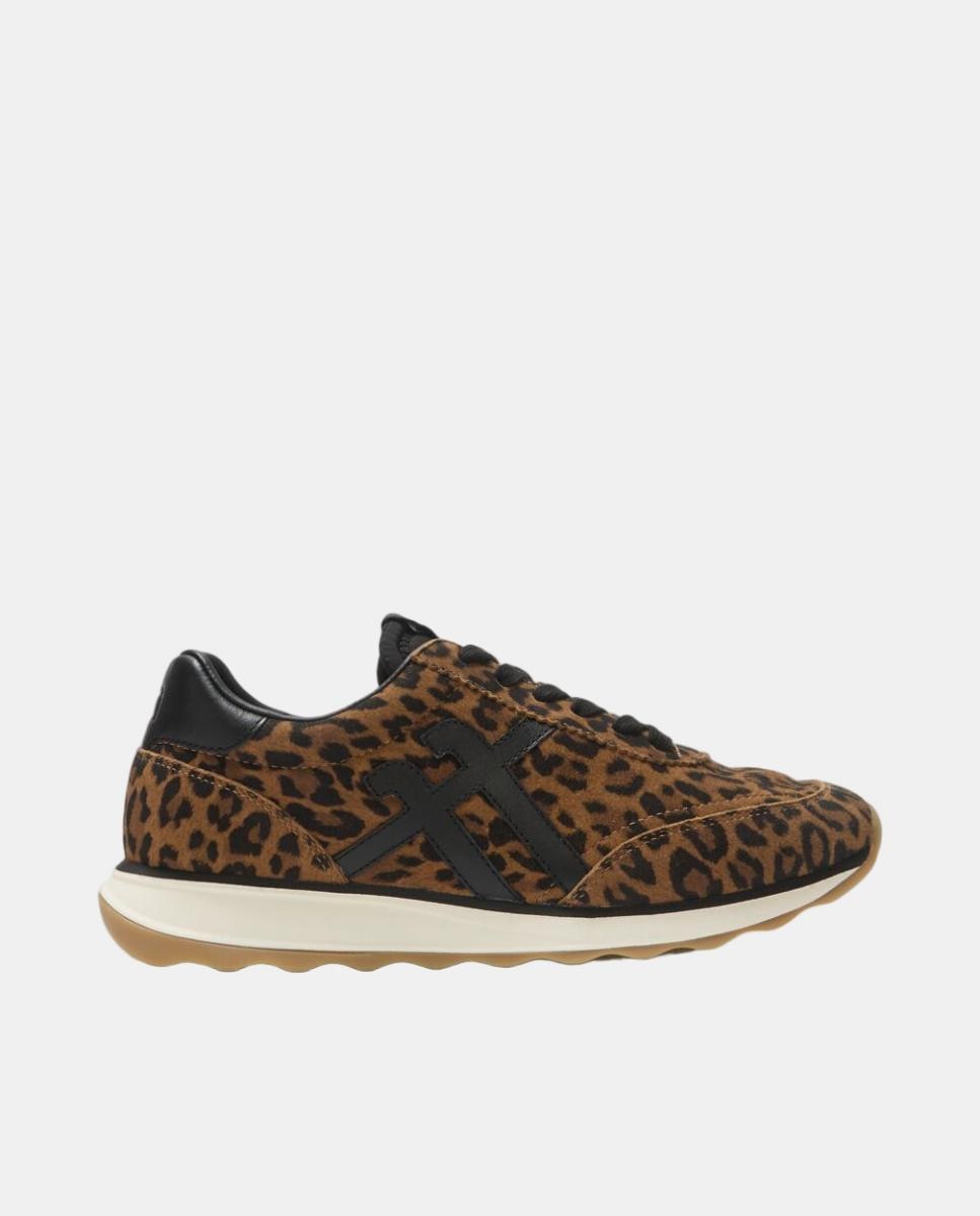 Deportiva de mujer Retro Q ff de piel con estampado de leopardo - FitFlop - Multicolor Multicolor-1