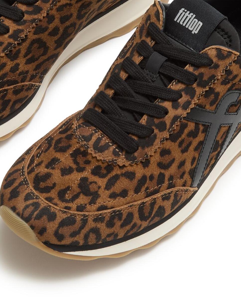 Deportiva de mujer Retro Q ff de piel con estampado de leopardo - FitFlop - Multicolor Multicolor-4