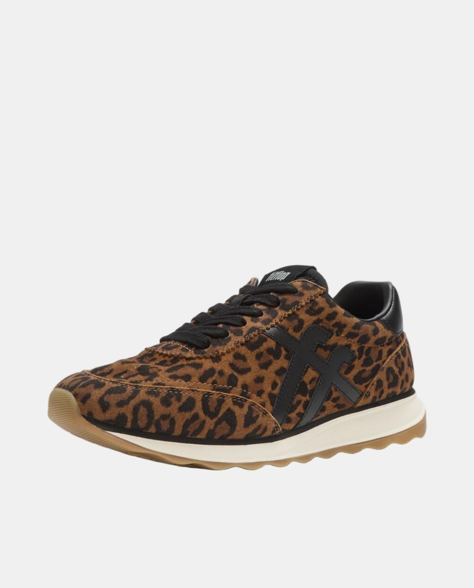 Deportiva de mujer Retro Q ff de piel con estampado de leopardo - FitFlop - Multicolor Multicolor-5