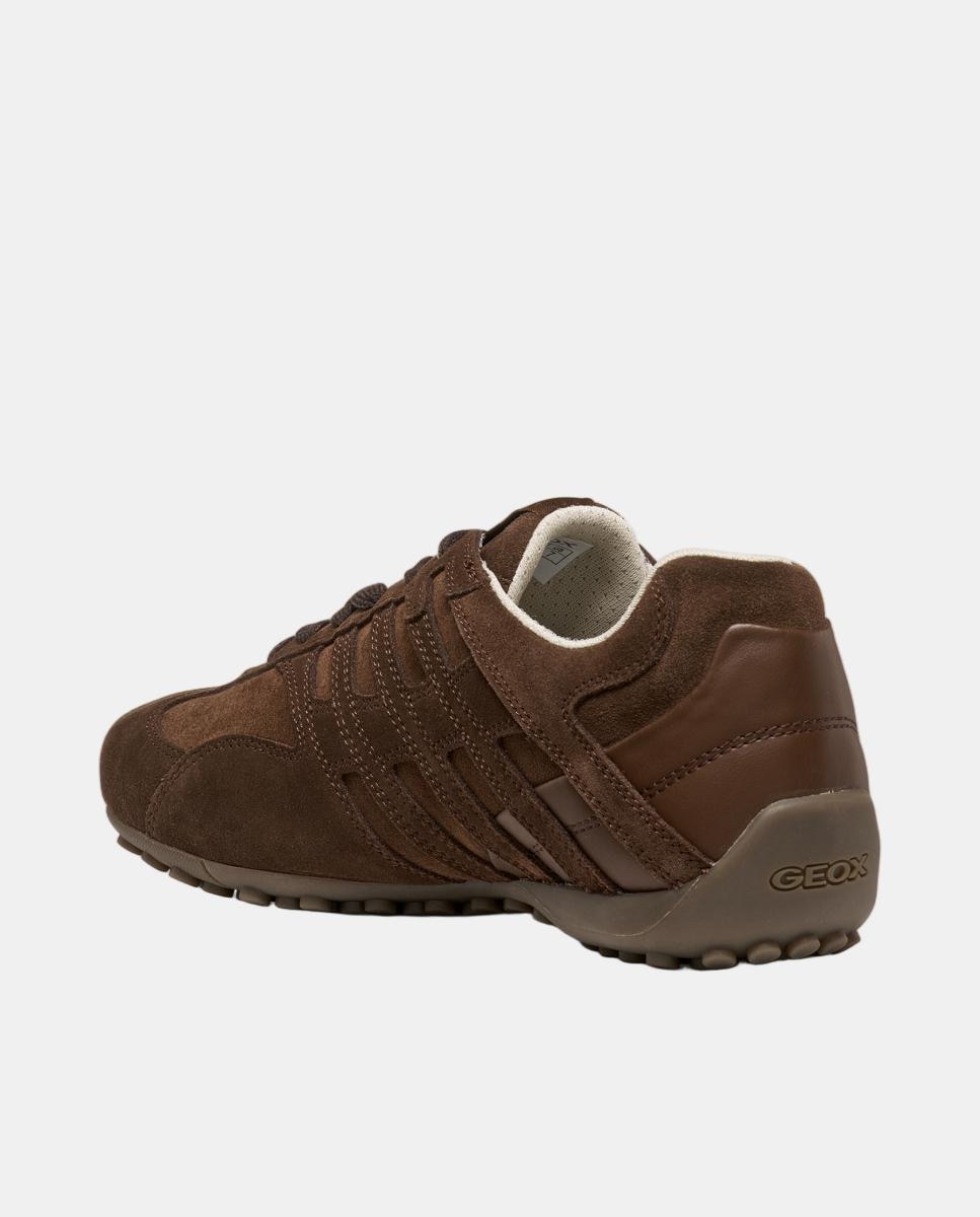Deportiva de mujer en ante con cordones - Geox - Marrón Marrón-2