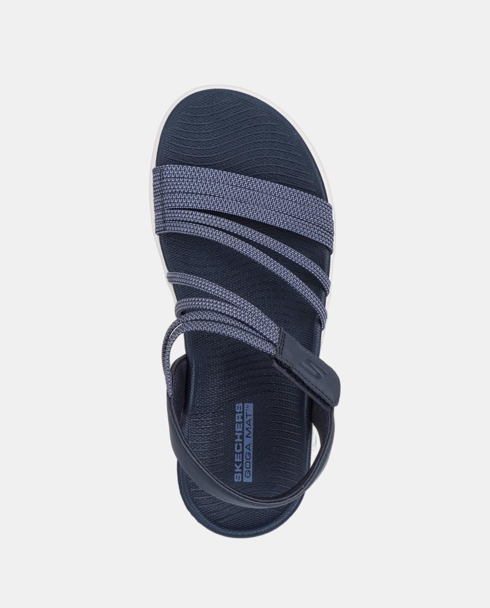 Sandalia sport con ajuste de velcro - Skechers - Beige Azul marino-3