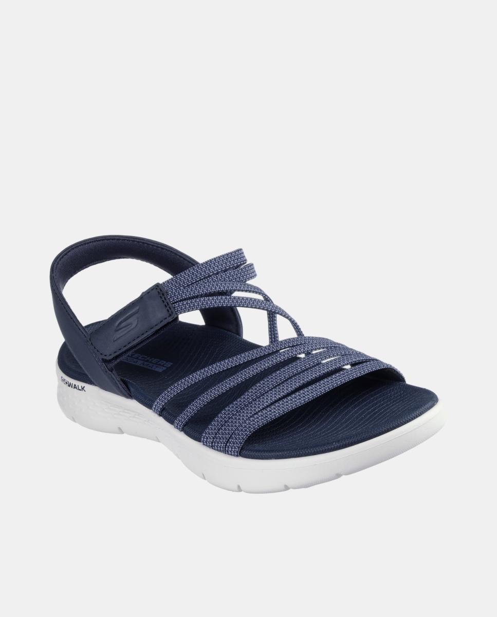 Sandalia sport con ajuste de velcro - Skechers - Beige Azul marino-4