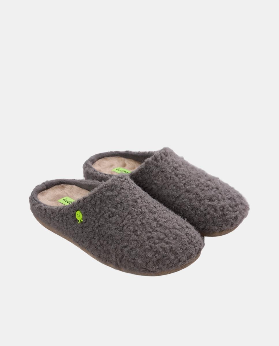 Imagen 2 de Zapatillas de casa pelo borreguito - Hot Potatoes - Grises Grises