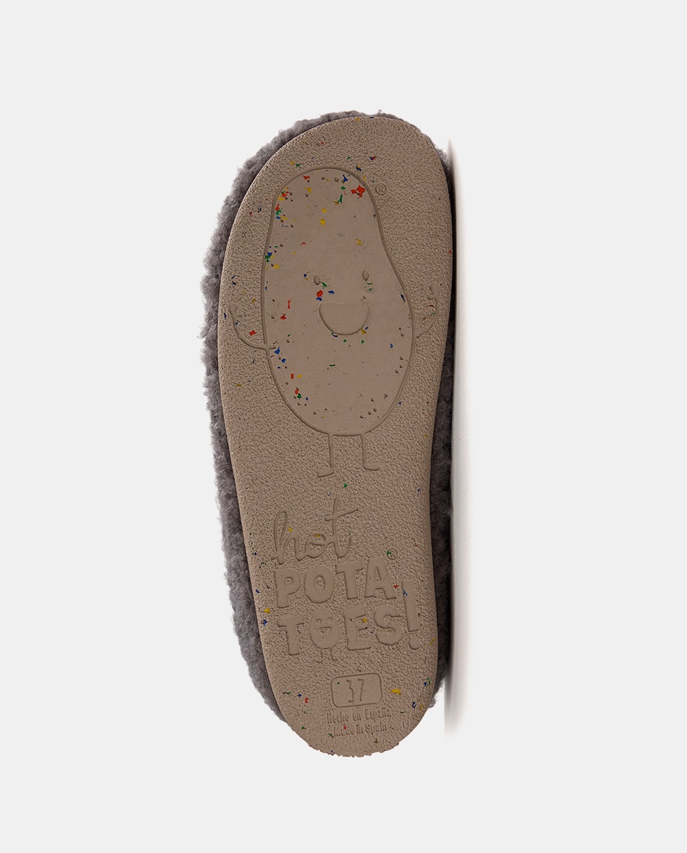 Imagen 4 de Zapatillas de casa pelo borreguito - Hot Potatoes - Grises Grises