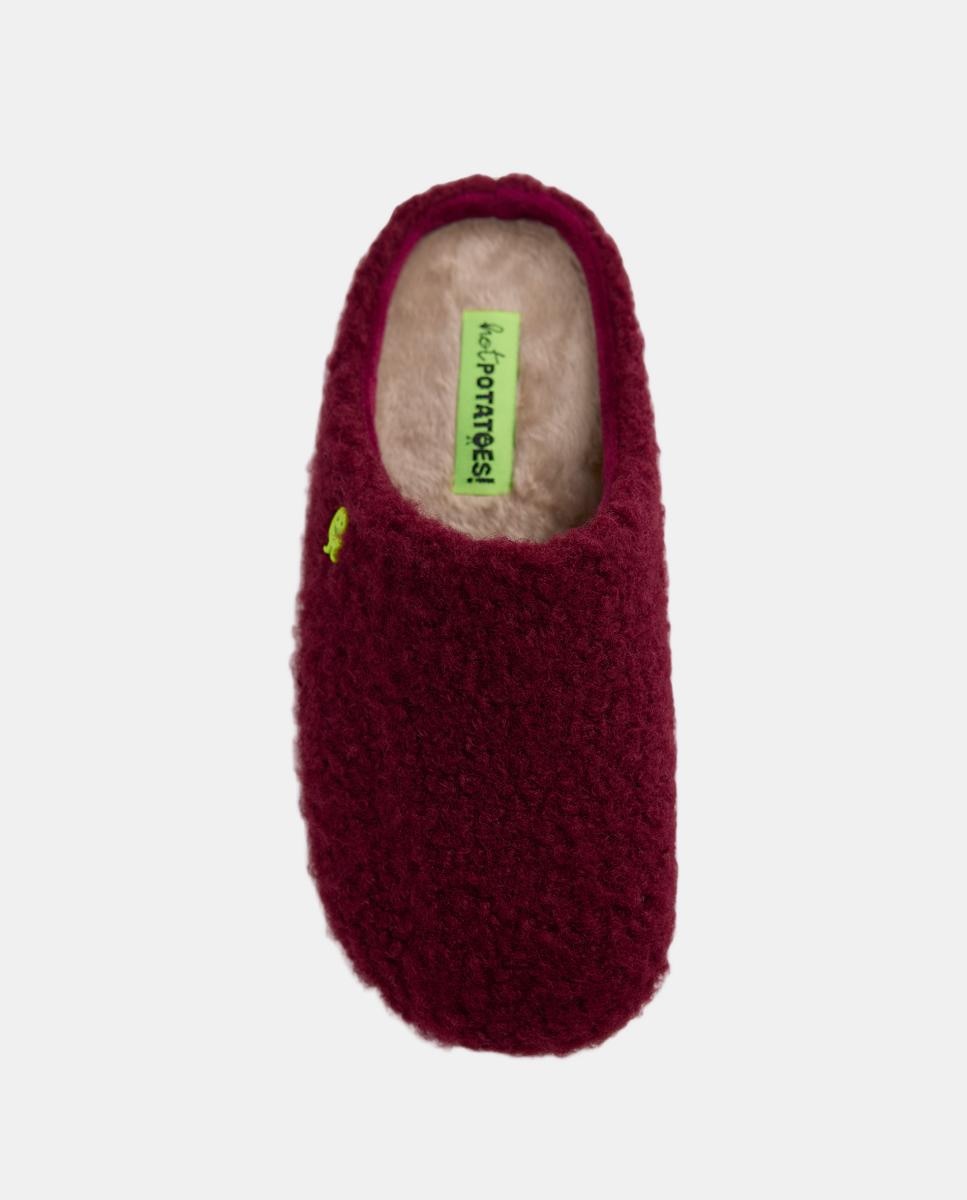 Imagen 4 de Zapatillas de casa pelo borreguito - Hot Potatoes - Rojo oscuro Rojo oscuro