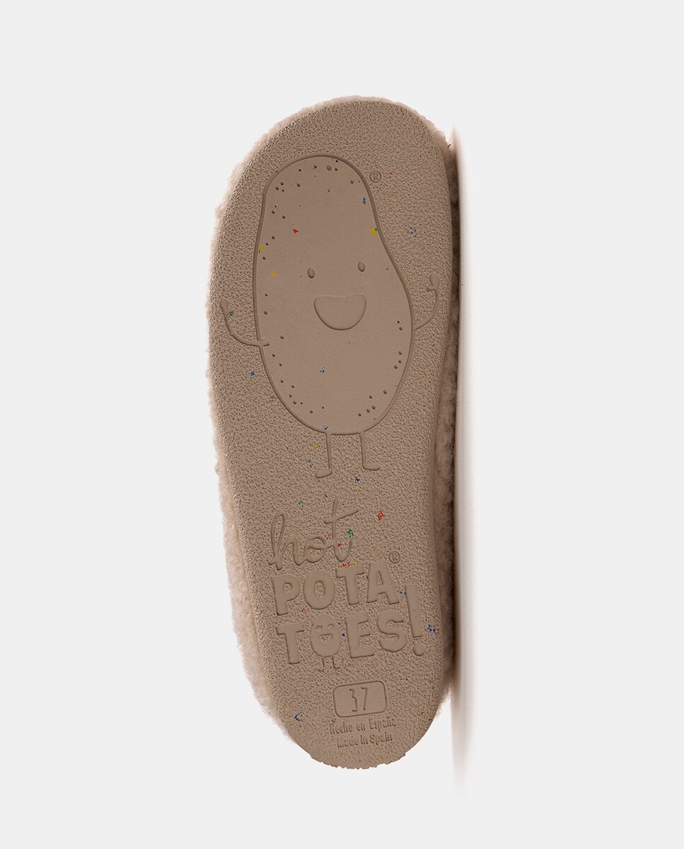 Imagen 4 de Zapatillas de casa pelo borreguito - Hot Potatoes - Beige Beige