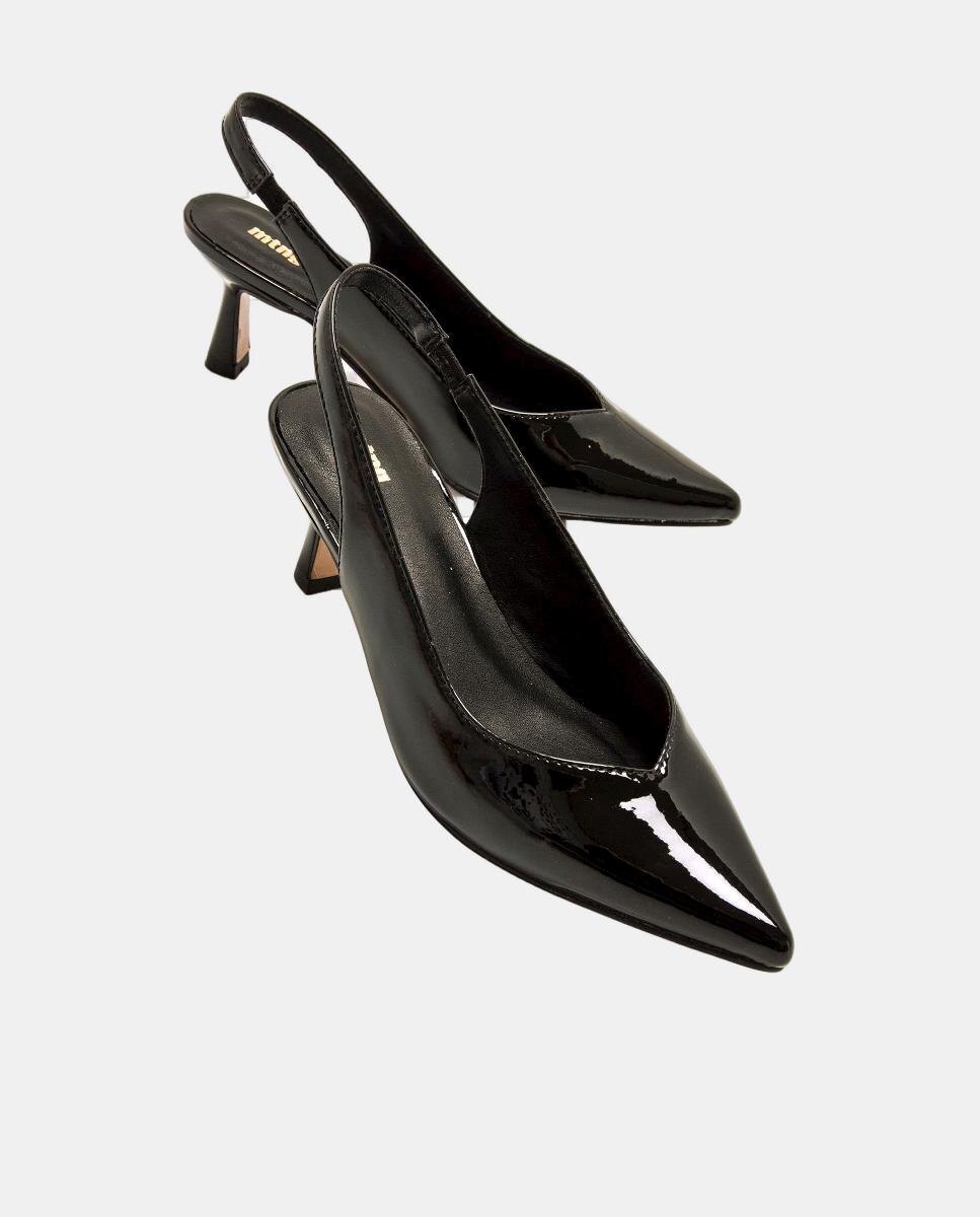 Sapatos de Salto Tipo Mules Preto-4