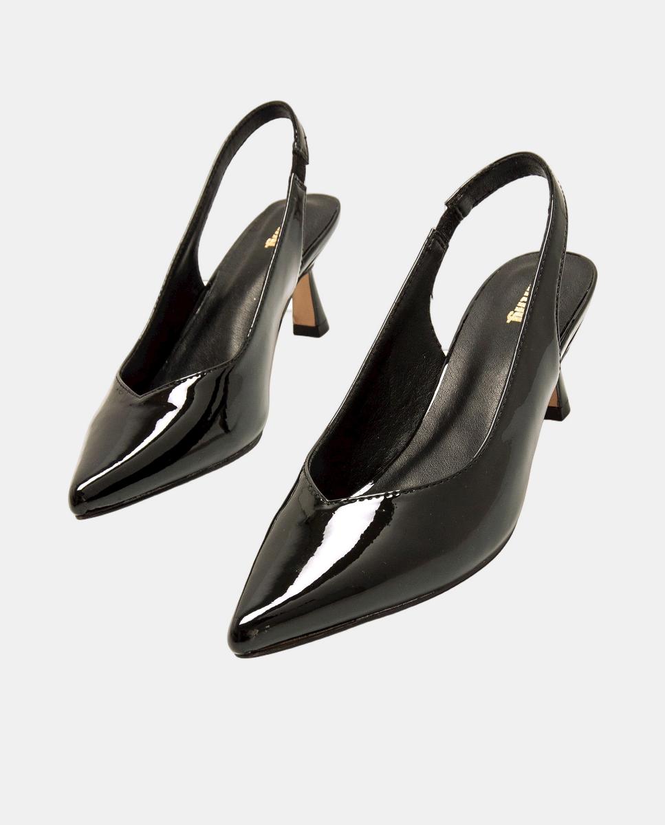 Sapatos de Salto Tipo Mules Preto-6