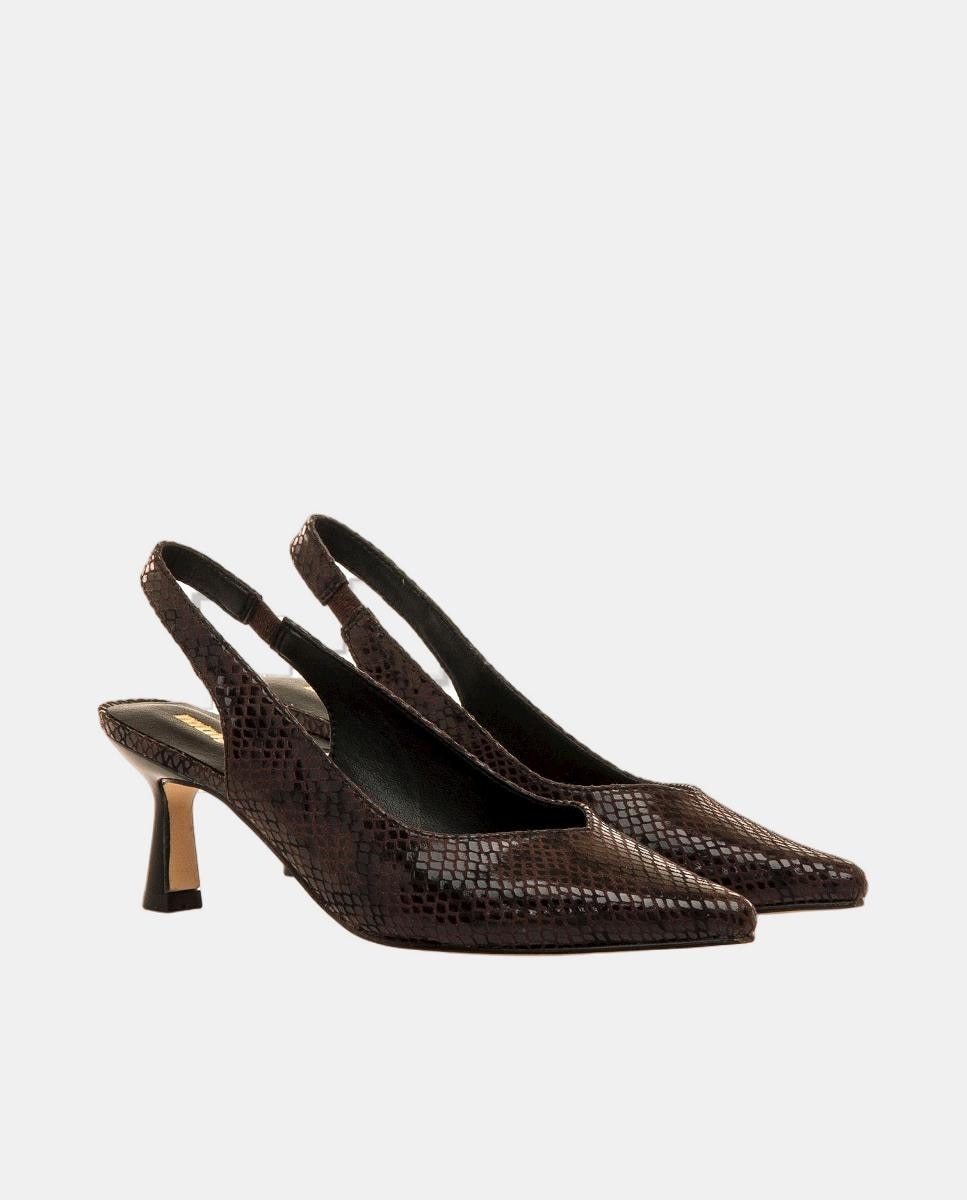 Zapatos de tacón destalonados para mujer - Mustang - Marrón chocolate Marrón chocolate-2