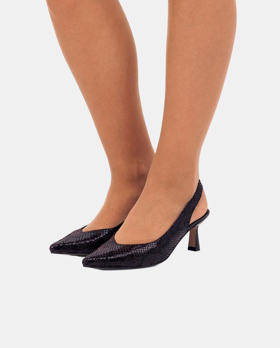 Zapatos de tacón destalonados para mujer - Mustang - Marrón chocolate Marrón chocolate-3