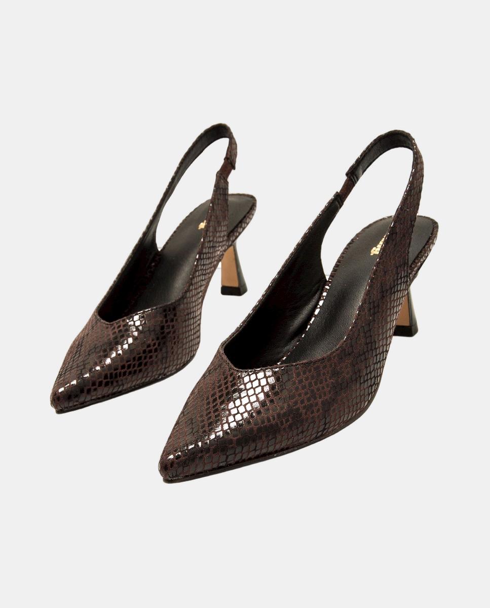 Zapatos de tacón destalonados para mujer - Mustang - Marrón chocolate Marrón chocolate-6