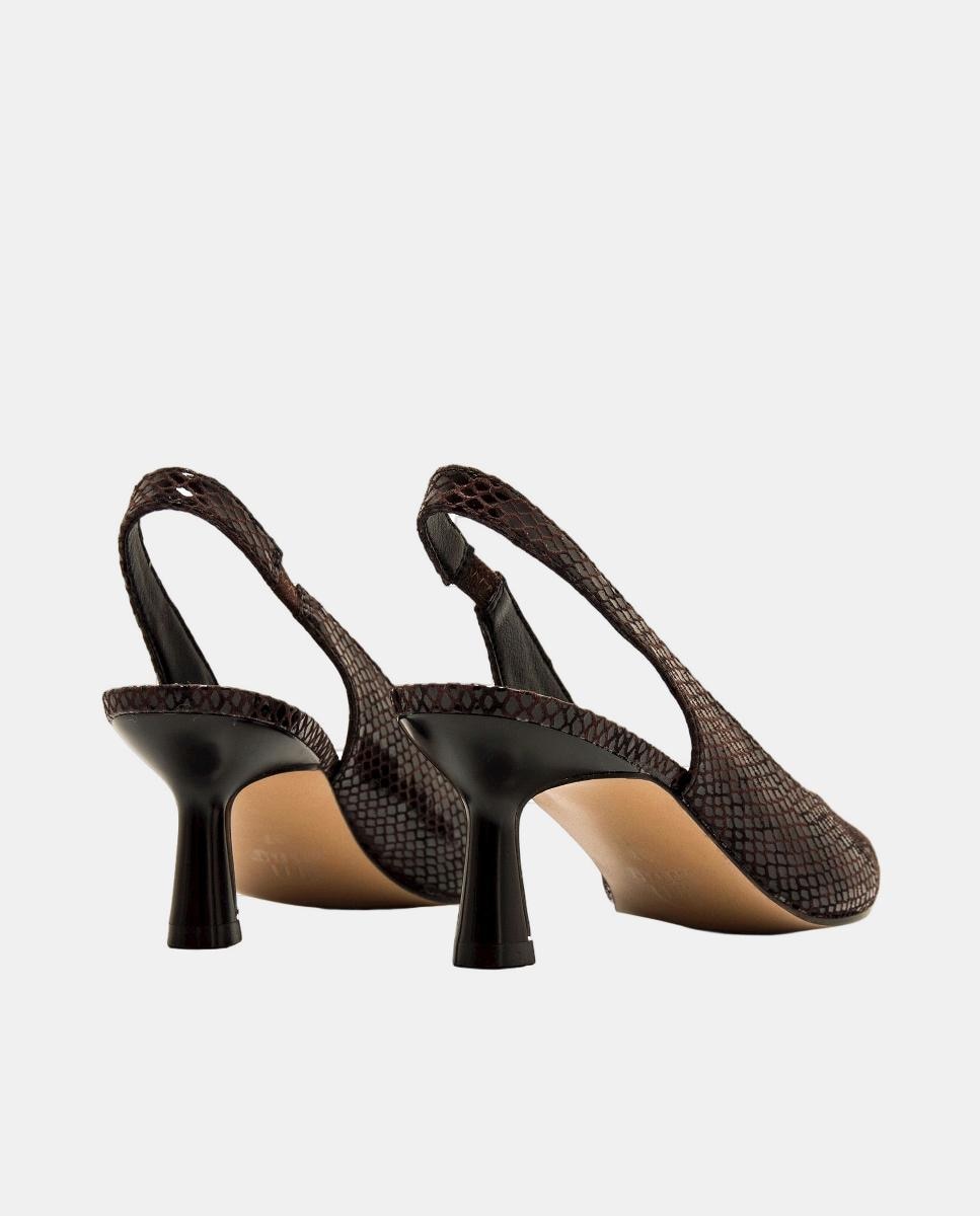Zapatos de tacón destalonados para mujer - Mustang - Marrón chocolate Marrón chocolate-7