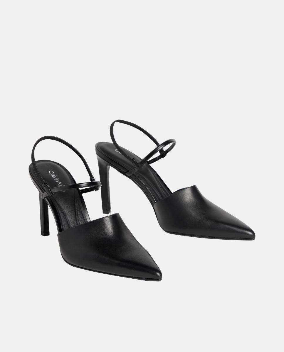 Sapatos de Salto Tipo Mules Preto-2