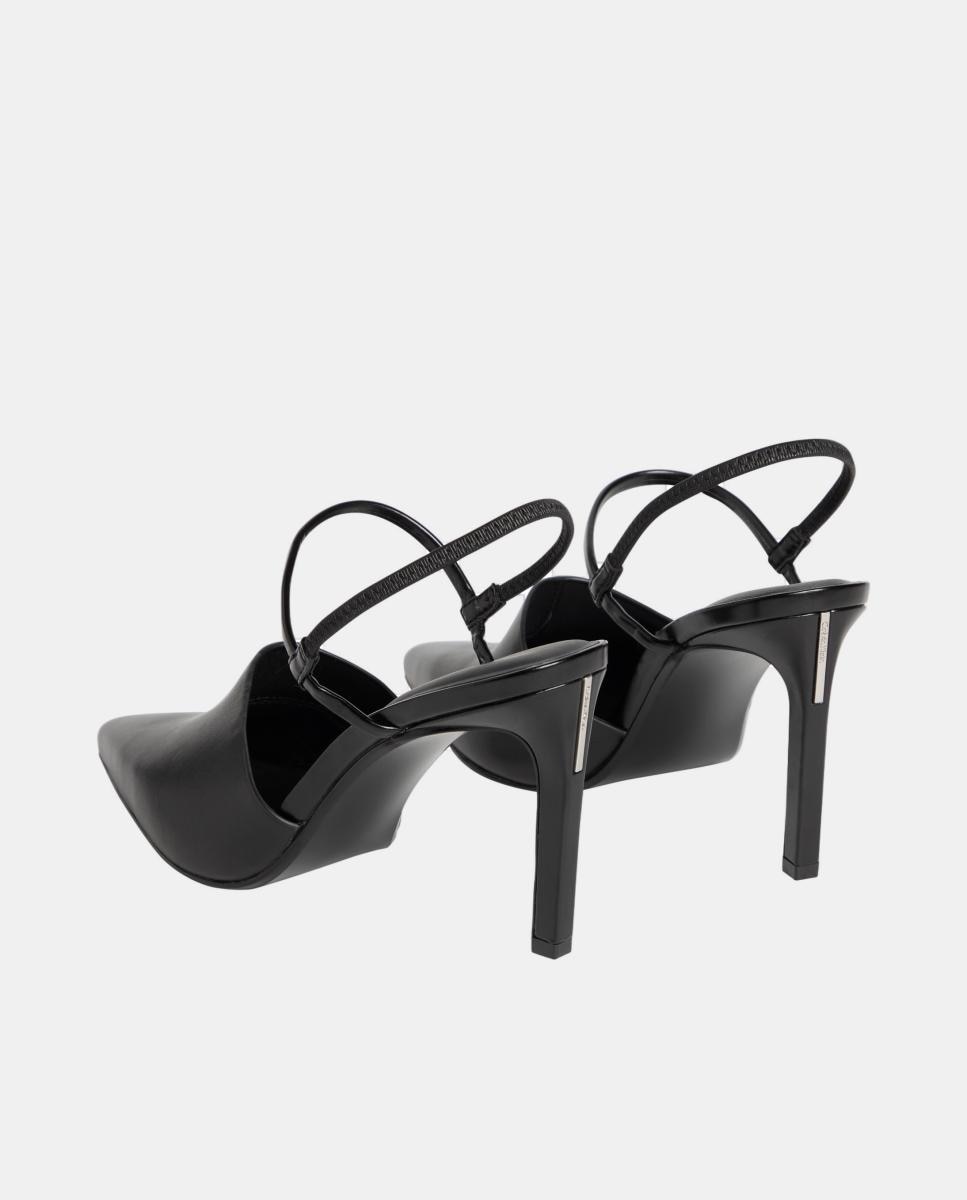 Sapatos de Salto Tipo Mules Preto-3