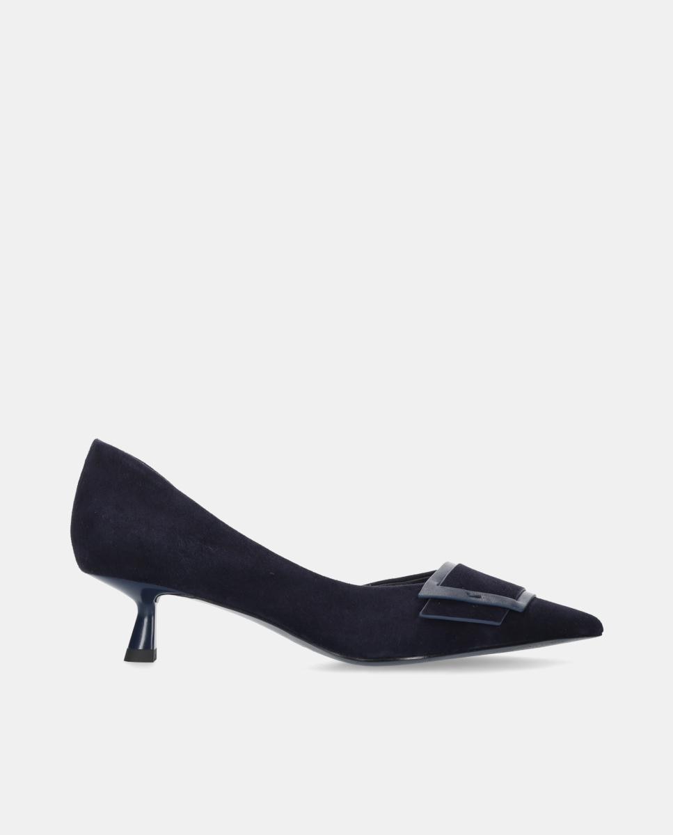 Imagem 0 de Sapatos de Salto em Camurça com Adorno