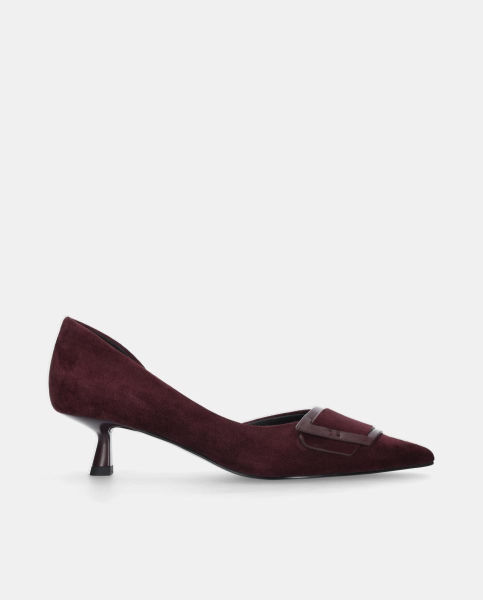 Imagem 0 de Sapatos de Salto em Camurça com Adorno